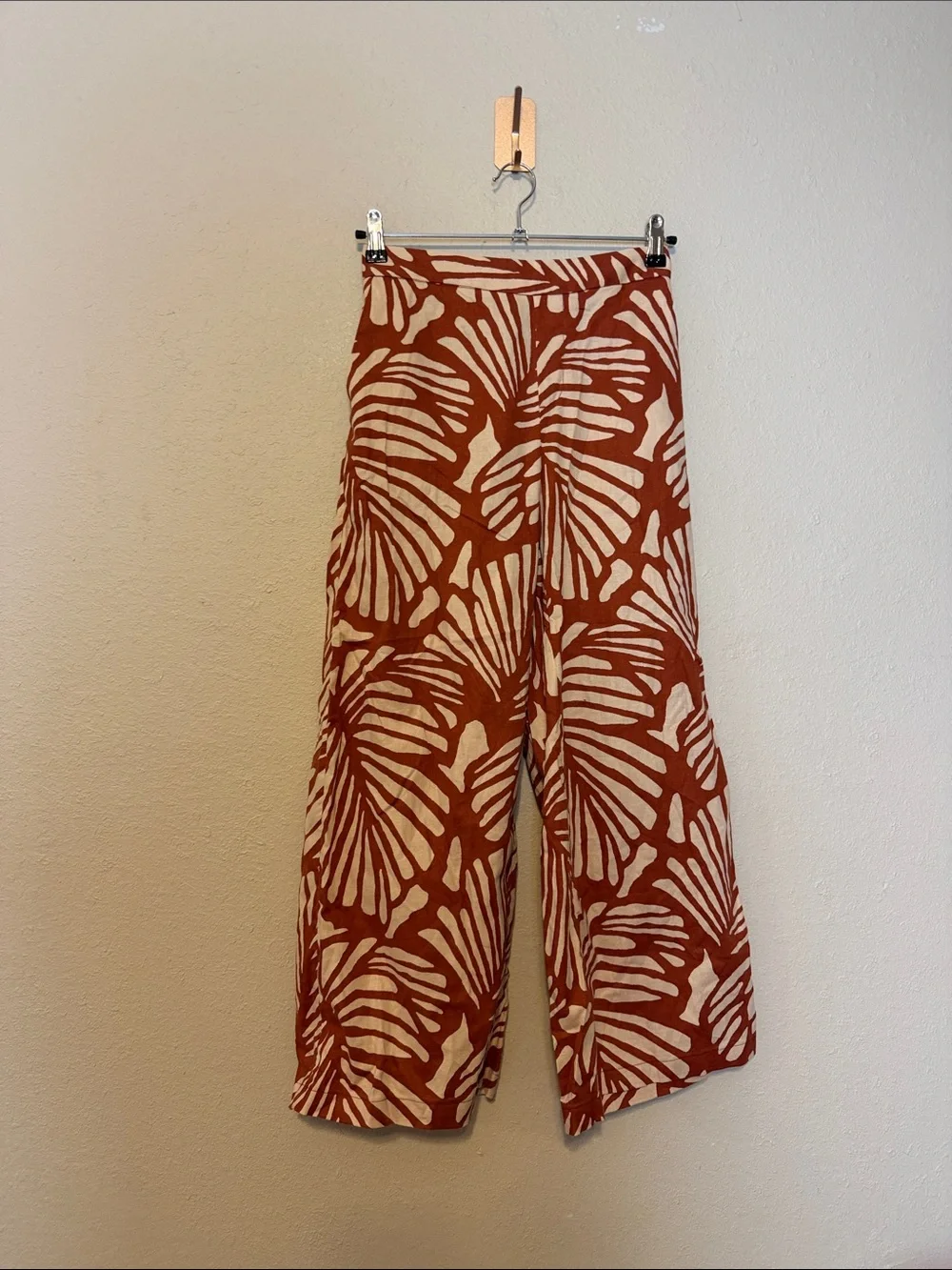 Banana Republic HAYDEN WIDE-LEG LINEN-BLEND PULL-ON PANT Size Small